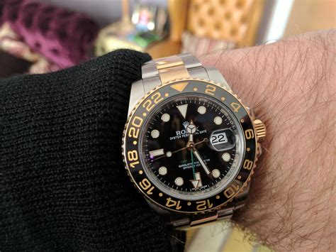 rolex gmt master ii two tone on wrist|Rolex Gmt Master II 16713.